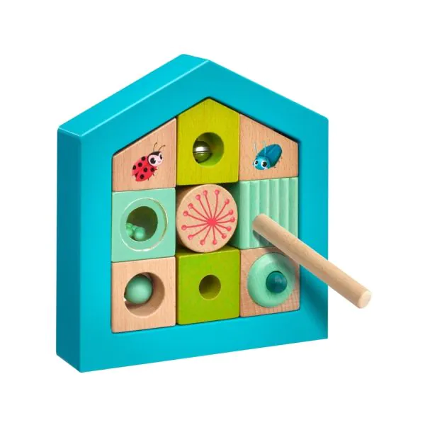 Schmidt Spiele TULIP'S GARDEN by SELECTA® Kleinkindwelt: Entdeckersteine Insektenhotel, 11 Teile Letzter Tag