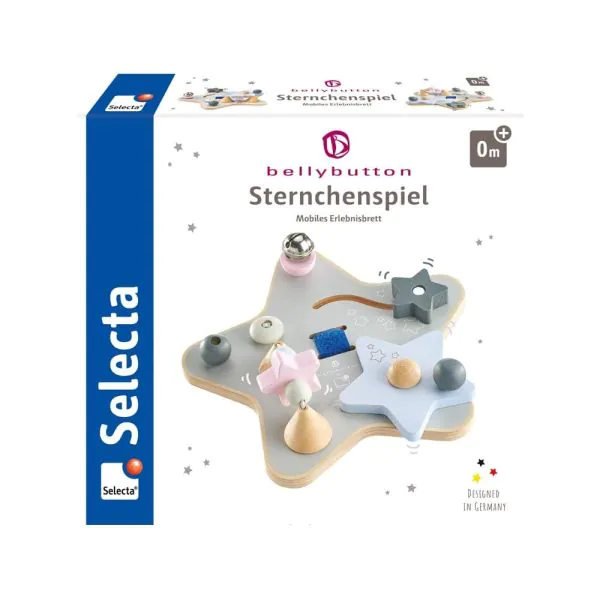 Schmidt Spiele bellybutton: Sternchenspiel, Mobiles Erlebnisbrett aus Holz, 19 cm Discount Store für neue Produkte