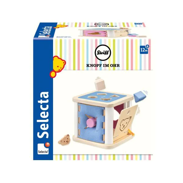 Schmidt Spiele Steiff: Sortierbox mit 4 Holzklötzchen, 16 cm Clearance-Verkauf