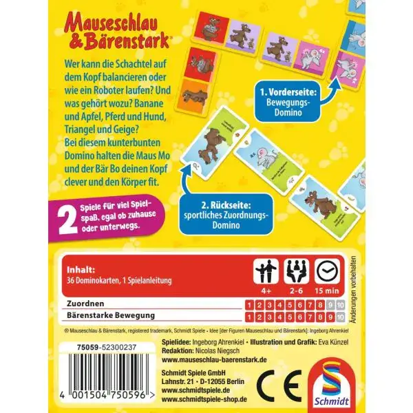 Schmidt Spiele Mauseschlau & Bärenstark: Fit und Clever, Kinderkartenspiel Blitzverkäufe