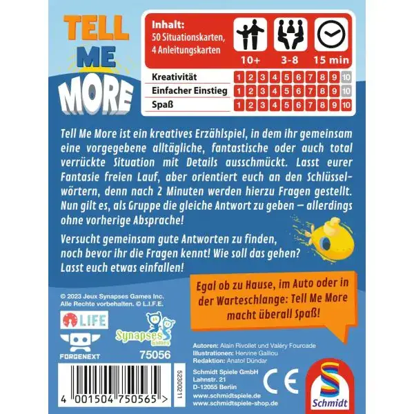 Schmidt Spiele Tell Me More, Kartenspiel Fabrik Onlineshop