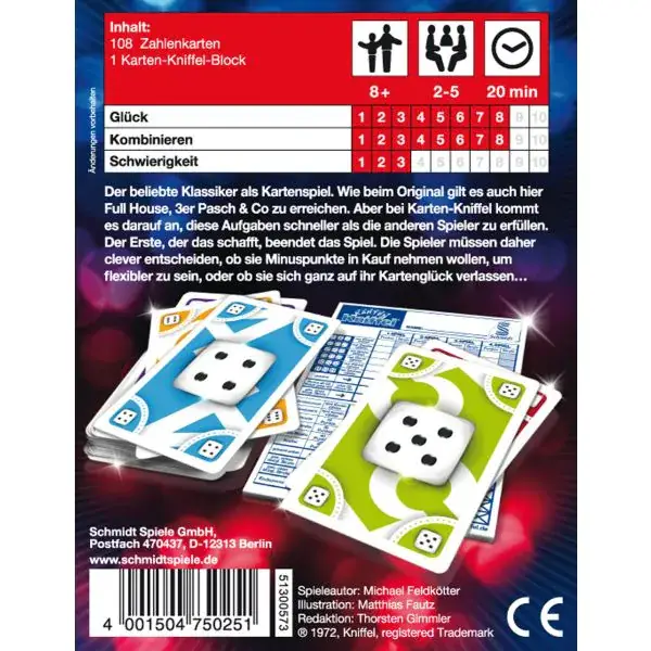 Schmidt Spiele Karten-Kniffel® Valentinstagsangebot