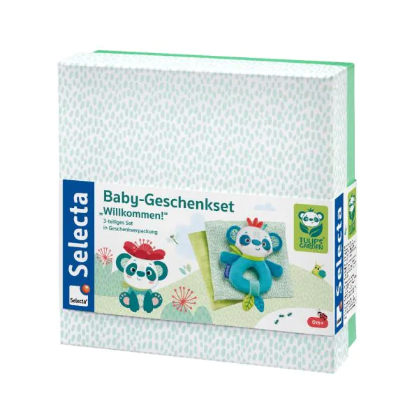 Schmidt Spiele TULIP'S GARDEN by SELECTA Soft Toy: Baby-Geschenkset, Willkommen!, 3-teilig 50% Rabatt für begrenzte Zeit