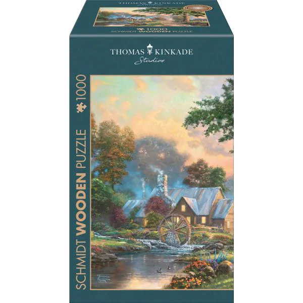 Schmidt Spiele Thomas Kinkade Studios: Am alten Mühlenbach, 1.000 Teile Holzpuzzle Fabrikverkauf
