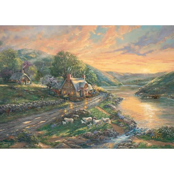 Schmidt Spiele Thomas Kinkade Studios: Tagesanbruch im Emerald Valley, 1.000 Teile Puzzle Online Shopping