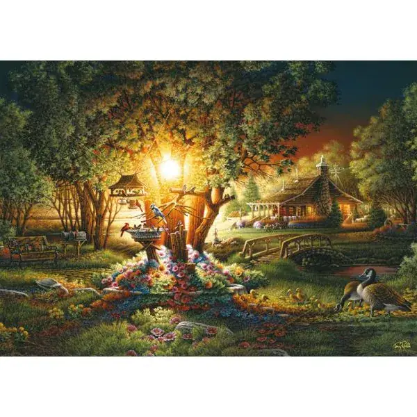 Schmidt Spiele Terry Redlin: Prächtiges Frühlingsleuchten, 1.000 Teile Puzzle Cyber Monday