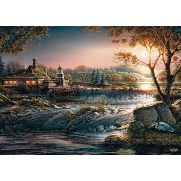 Schmidt Spiele Terry Redlin: Lichter in der Wildnis, 1.000 Teile Puzzle Osterangebot