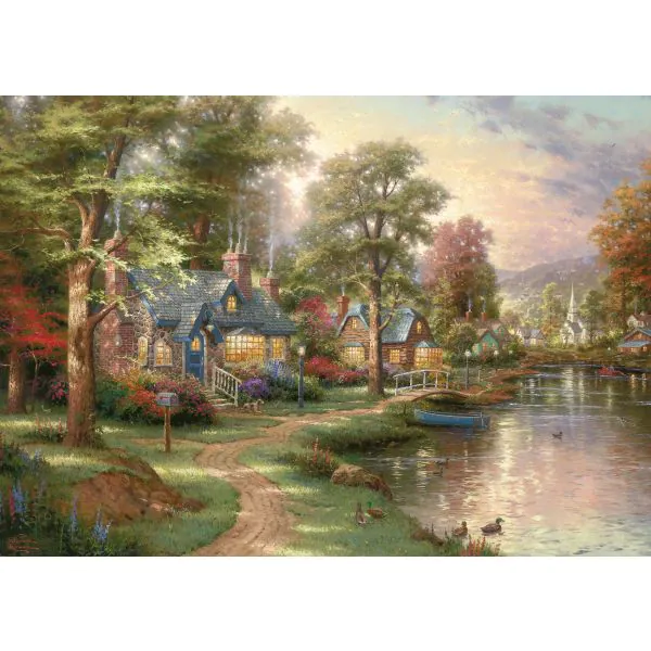 Schmidt Spiele Thomas Kinkade: Am See, 1.500 Teile Puzzle Online Outlet