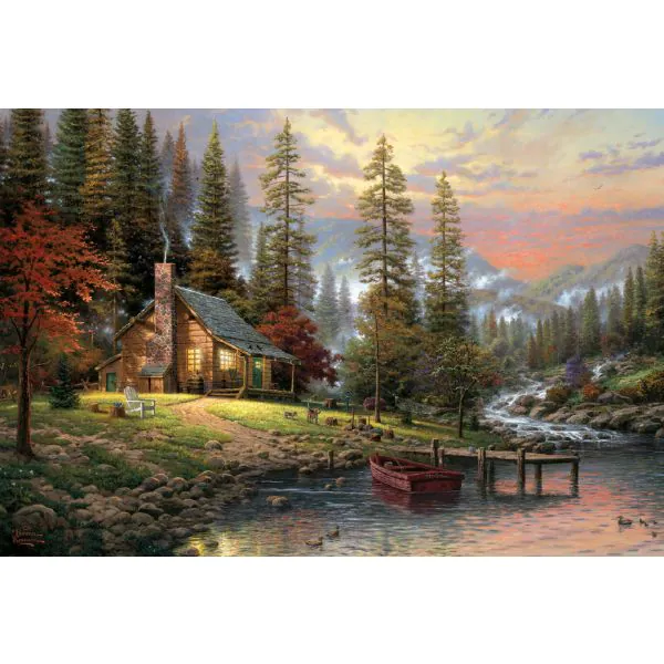 Schmidt Spiele Thomas Kinkade: Haus in den Bergen, 500 Teile Puzzle Bestseller