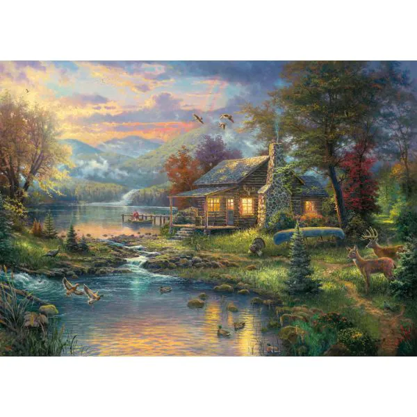 Schmidt Spiele Thomas Kinkade: Painter of Light - Im Naturparadies, 1.000 Teile Puzzle Sonderangebote