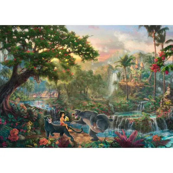 Schmidt Spiele Thomas Kinkade: Painter of Light - Disney Dschungelbuch, 1.000 Teile Puzzle Super Sparpreis