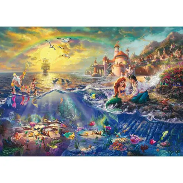 Schmidt Spiele Thomas Kinkade: Painter of Light - Disney Kleine Meerjungfrau Arielle, 1.000 Teile Puzzle Kostenlose Rückgabe
