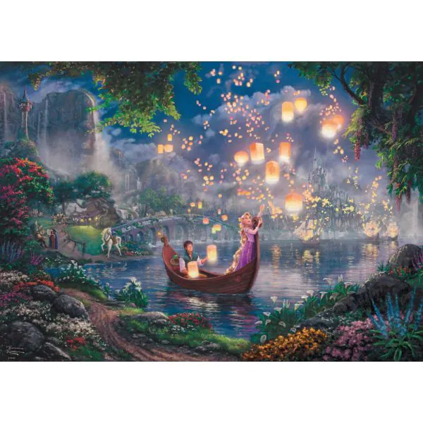Schmidt Spiele Thomas Kinkade: Painter of Light - Disney Rapunzel, 1.000 Teile Puzzle Begrenzte Freigabe