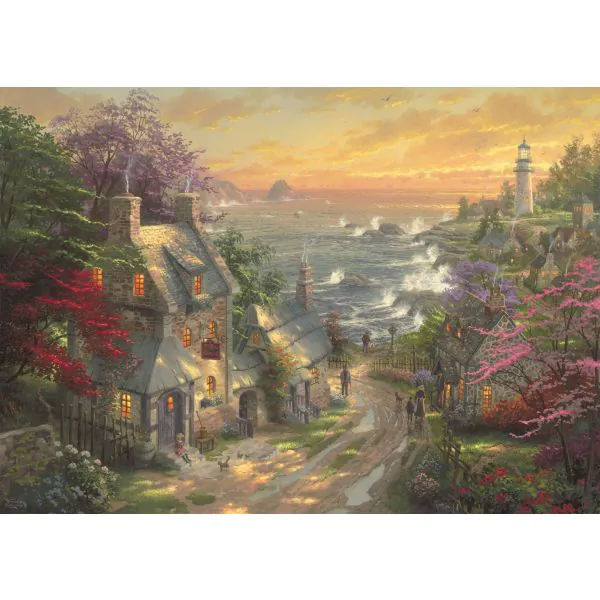 Schmidt Spiele Thomas Kinkade: Dörfchen am Leuchtturm, 3.000 Teile Puzzle Bis zu 50% Rabatt