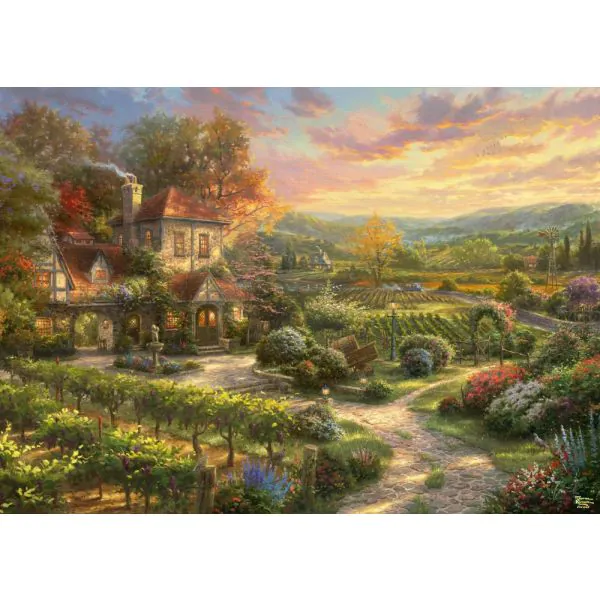 Schmidt Spiele Thomas Kinkade Studios: In den Weinbergen, 2.000 Teile Puzzle Bis zu 65% Rabatt
