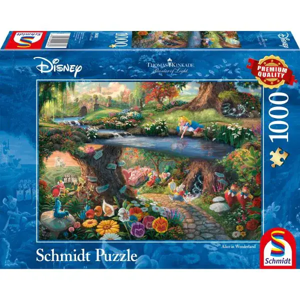 Schmidt Spiele Thomas Kinkade: Painter of Light - Disney, Alice im Wunderland, 1.000 Teile Puzzle Super Rabatt