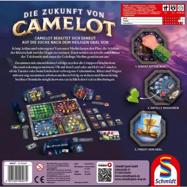 Schmidt Spiele Die Zukunft von Camelot, Familienspiel zollfrei