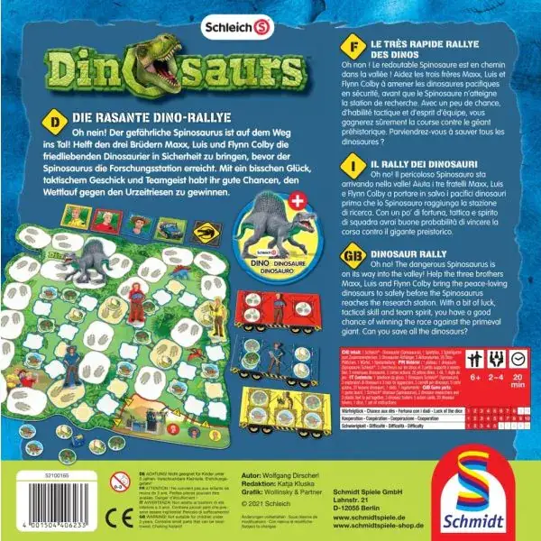 Schmidt Spiele Schleich ®: Dinosaurs – Die rasante Dino-Rallye, Kinderspiel Online