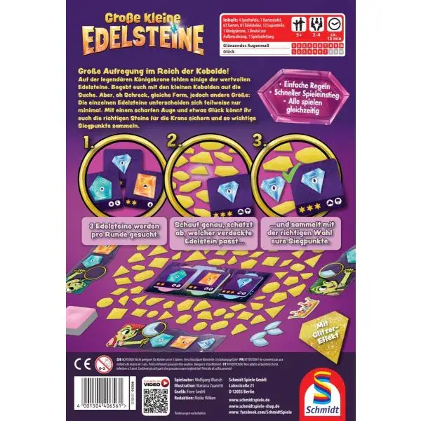 Schmidt Spiele Große kleine Edelsteine, Kinderspiel Preisnachlass