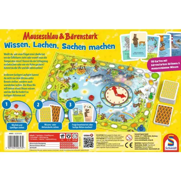 Schmidt Spiele Mauseschlau & Bärenstark: Wissen, Lachen, Sachen Machen, Kinderspiel Cyber Monday