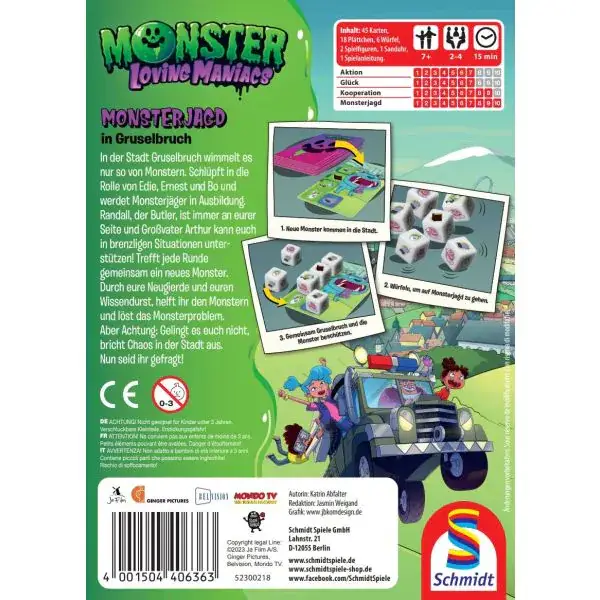 Schmidt Spiele Monster Loving Maniacs: Monsterjagd in Gruselbruch, Kinderspiel Weihnachtsangebot