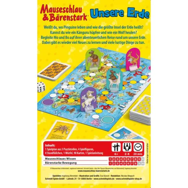 Schmidt Spiele Mauseschlau & Bärenstark: Unsere Erde, Reisespiel in der Metalldose Osterangebot