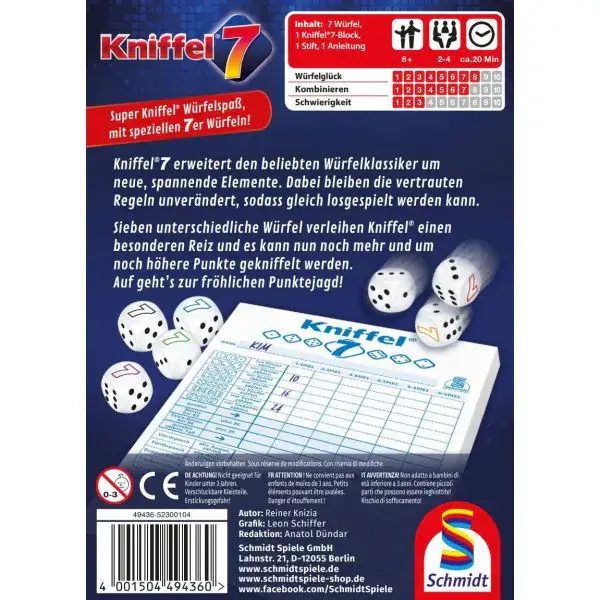 Schmidt Spiele Kniffel® 7, Würfelspiel Heißer Verkauf