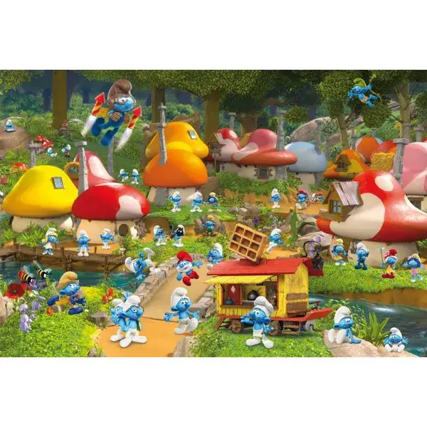 Schmidt Spiele Die Schlümpfe: In Schlumpfhausen, 200 Teile Kinderpuzzle mit Add-on Saisonale Angebote