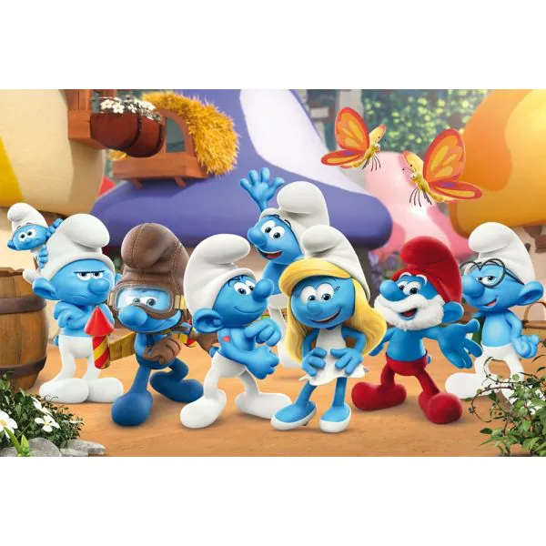 Schmidt Spiele Die Schlümpfe: Schlumpfige Freunde, 150 Teile Kinderpuzzle mit Add-on Räumungsverkauf