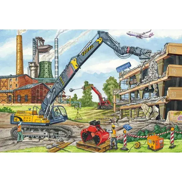 Schmidt Spiele Meine liebsten Baustellenfahrzeuge, 3 x 48 Teile Kinderpuzzle Sonderangebote