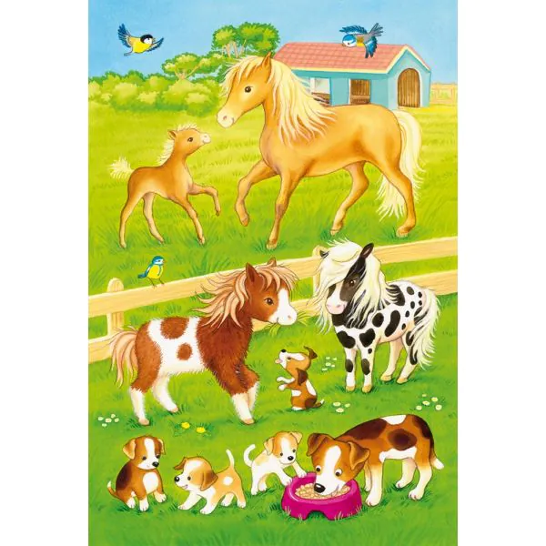 Schmidt Spiele Niedliche Haustiere, 3 x 24 Teile Kinderpuzzle Tiefpreis