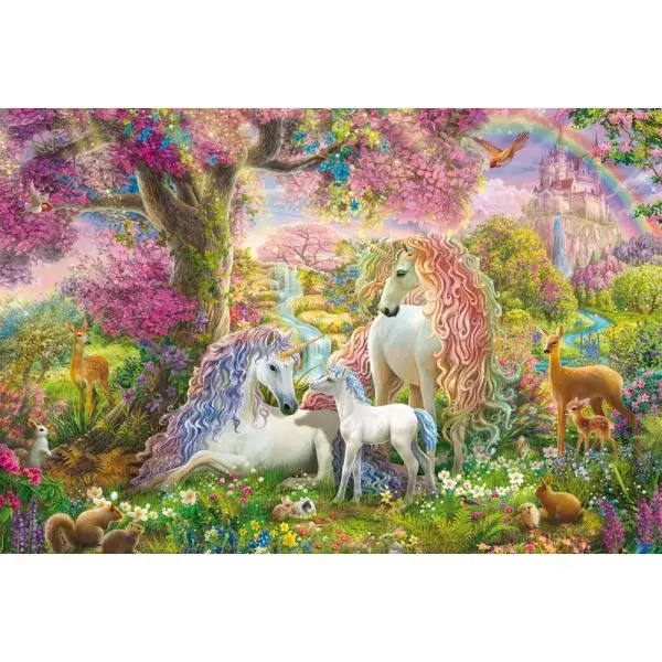 Schmidt Spiele Einhornfamilie im Blütenwald, 150 Teile Kinderpuzzle Super Sparpreis