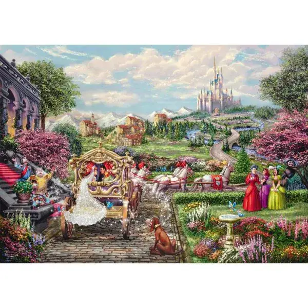 Schmidt Spiele Thomas Kinkade Studios: Disney Dreams Collection - Cinderella Happily Ever After (Aschenputtel - Glücklich bis ans Ende), 1.000 Teile Begrenzte Freigabe