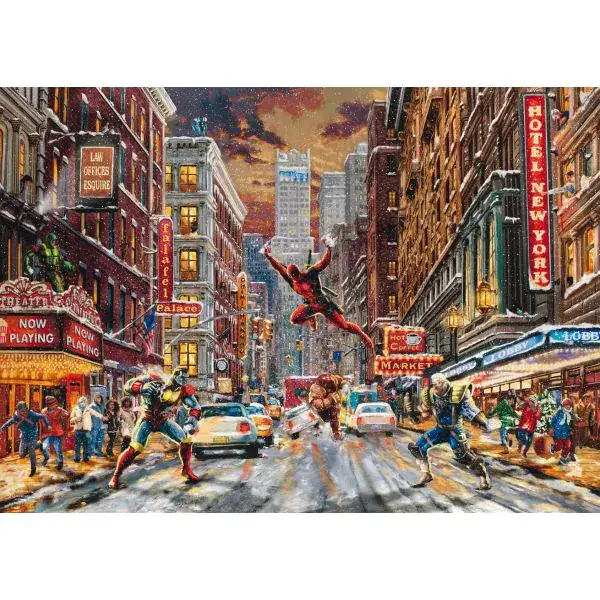 Schmidt Spiele Thomas Kinkade Studios: MARVEL, Deadpool – Snow Day, 1.000 Teile Puzzle Letzte 3 Tage