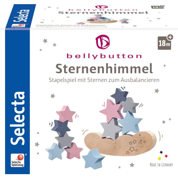 Schmidt Spiele bellybutton: Sternenhimmel, Stapelspielzeug aus Holz Begrenzt auf 3 Tage