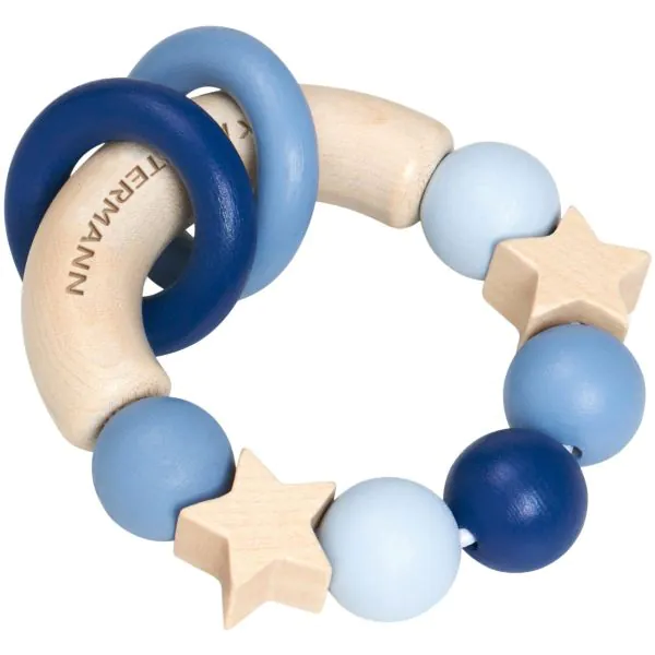 Schmidt Spiele bellybutton: Glücksgriff blau, Greifling aus Holz, 7,5 cm Exklusivangebot