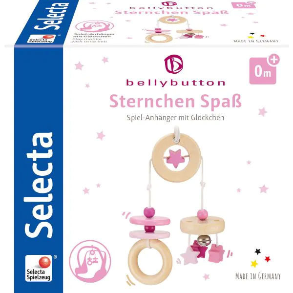 Schmidt Spiele bellybutton: Sternchen Spaß, Minitrapez, Mobile aus Holz, Rosa, 15,5 cm Preisnachlass