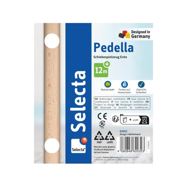 Schmidt Spiele Pedella, Schiebe-und Nachziehspielzeug, 14 cm Kauf eins, bekomm eins gratis