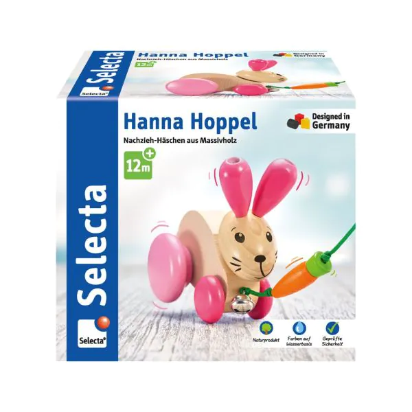 Schmidt Spiele Hanna Hoppel, Nachziehspielzeug aus Holz, 13 cm Wochenangebot