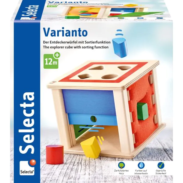 Schmidt Spiele Varianto, Sortier-und Steckspiel aus Holz, 15cm Bis zu 65% Rabatt
