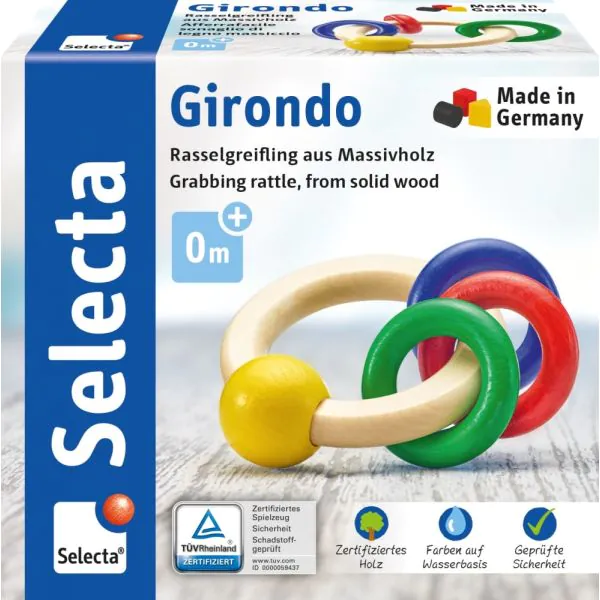Schmidt Spiele Girondo, Greifling aus Holz, 10 cm 50% Rabatt für begrenzte Zeit