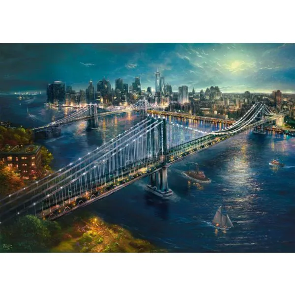 Schmidt Spiele Thomas Kinkade Studios: Mond über Manhatten, 2.000 Teile Puzzle Verkauf