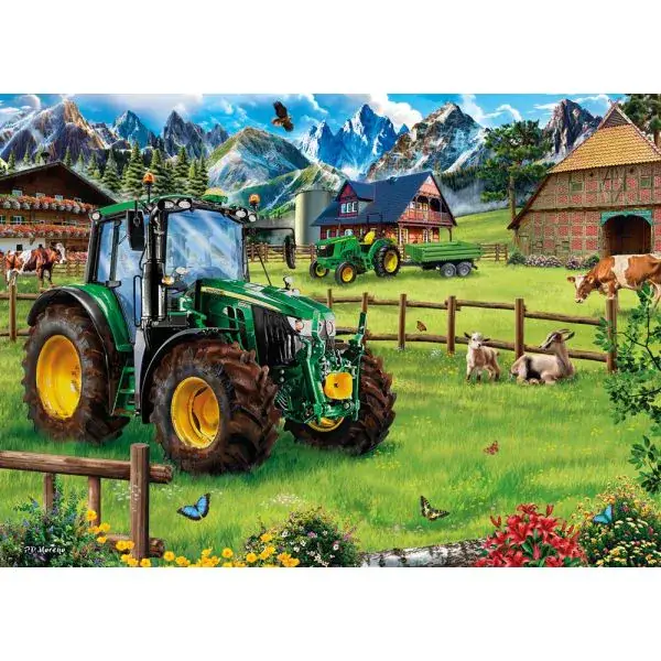 Schmidt Spiele John Deere: Alpenvorland mit Traktor 6120M, 1.000 Teile Puzzle im Angebot
