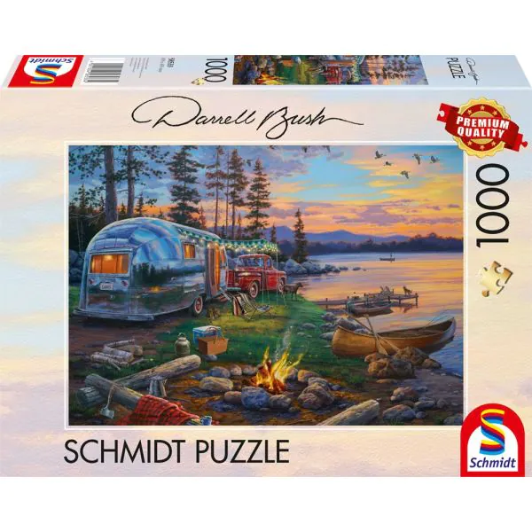 Schmidt Spiele Darrel Bush: Campingidyll am See, 1.000 Teile Puzzle Günstiger Verkauf
