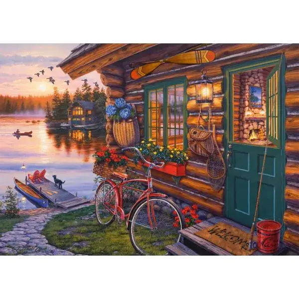 Schmidt Spiele Darrel Bush: Seehütte mit Fahrrad, 1.000 Teile Puzzle Meist gekauft