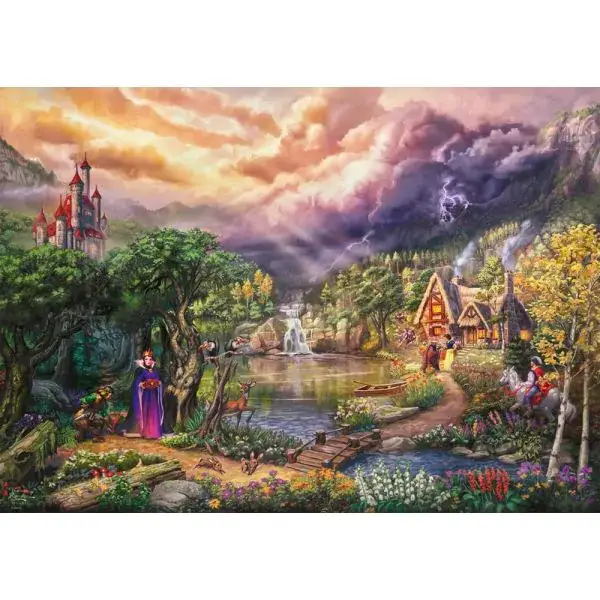 Schmidt Spiele Thomas Kinkade Studios: Disney Dreams Collection - Snow White and the Queen (Schneewittchen und die Königin), 1.000 Teile Puzzle Rabatt
