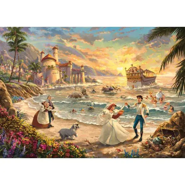 Schmidt Spiele Thomas Kinkade Studios: Disney Dreams Collection - The Little Mermaid Celebration of Love (Arielle, die Meerjungfrau), 1.000 Teile Puzzle Günstig kaufen