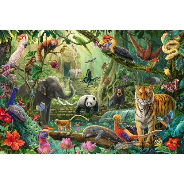 Schmidt Spiele Bunte Tierwelt im Dschungel, 100 Teile Kinderpuzzle Black Friday