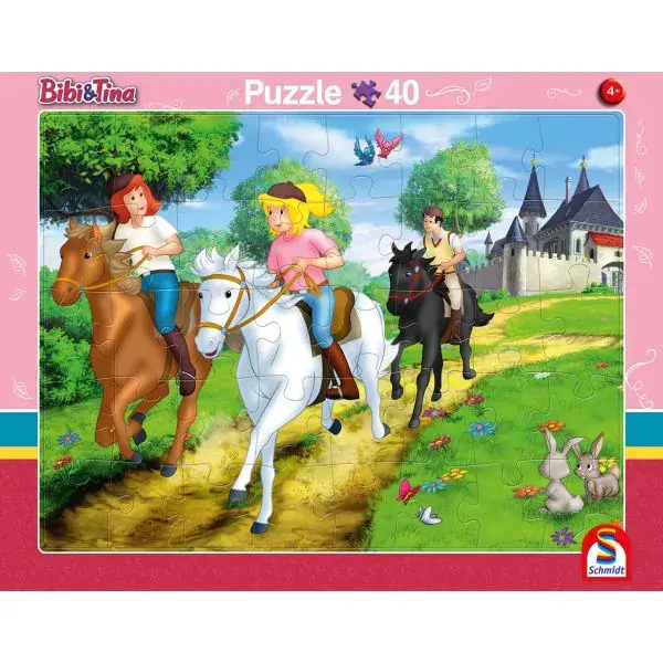 Schmidt Spiele Bibi & Tina: 2 Kinder Rahmenpuzzle, 24 Teile/ 40 Teile Heißer Verkauf