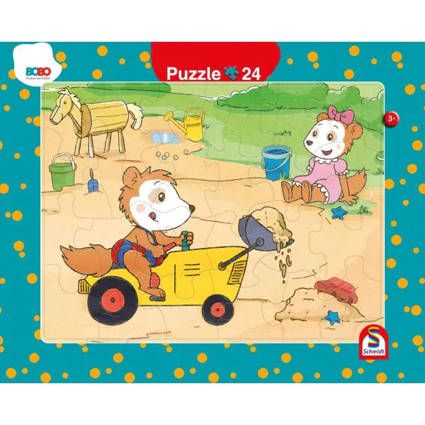Schmidt Spiele Bobo Siebenschläfer: 2 Kinder Rahmenpuzzle, 24 Teile/ 40 Teile Top Angebot